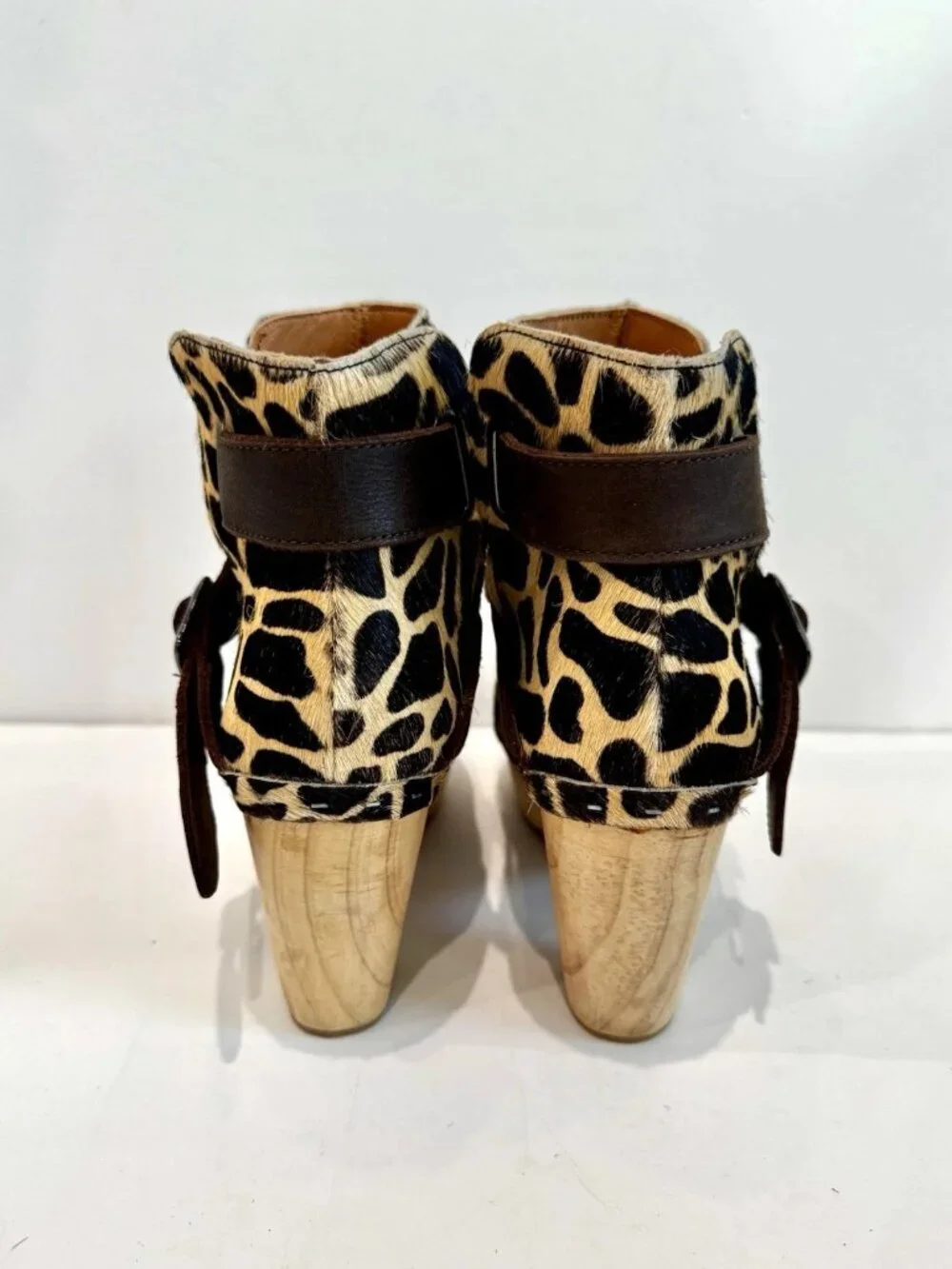 NEW Free People Bungalow Leopard Clog Boots 37/7 $168 - Picture 7 of 7